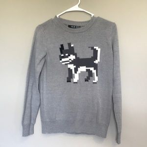 Long sleeve knit sweater